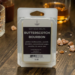 Butterscotch Bourbon Soy Wax Melts - Lavender Ridge Farms