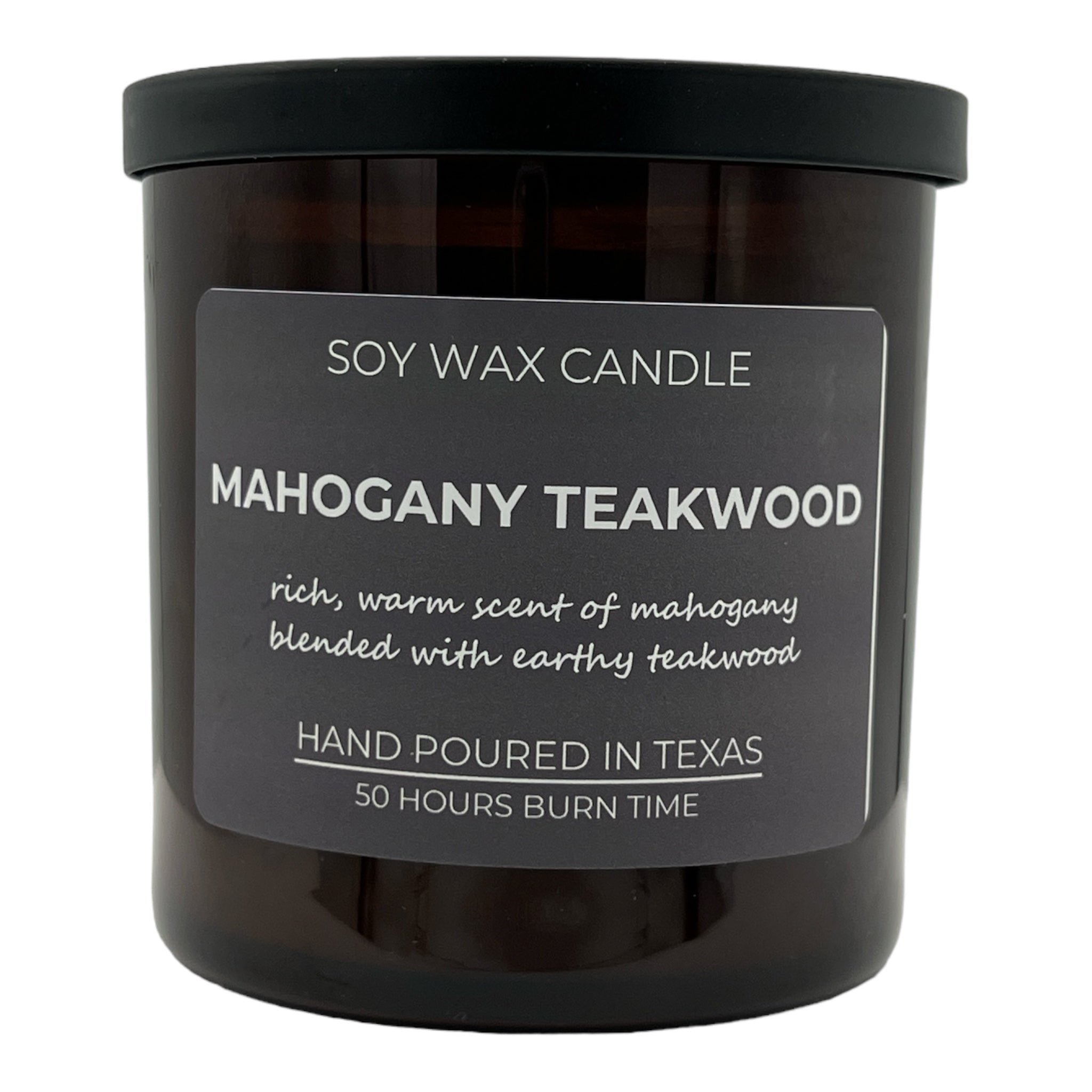 Mahogany Teakwood Soy Wax Candle – Lavender Ridge Farms