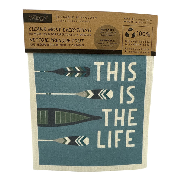 Reusable Dish Cloth - Lake Theme (Set of 2) - Lavender Ridge Farms